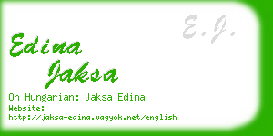 edina jaksa business card